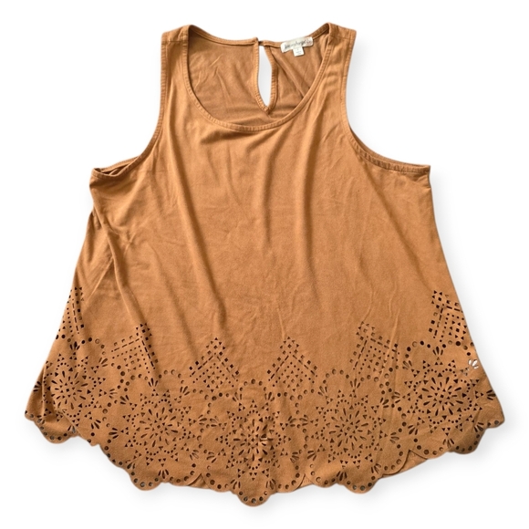 Love On A Hanger Tank, Faux Suede, Size Large - Picture 1 of 6